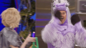 Ross Matthews in a unicorn costume