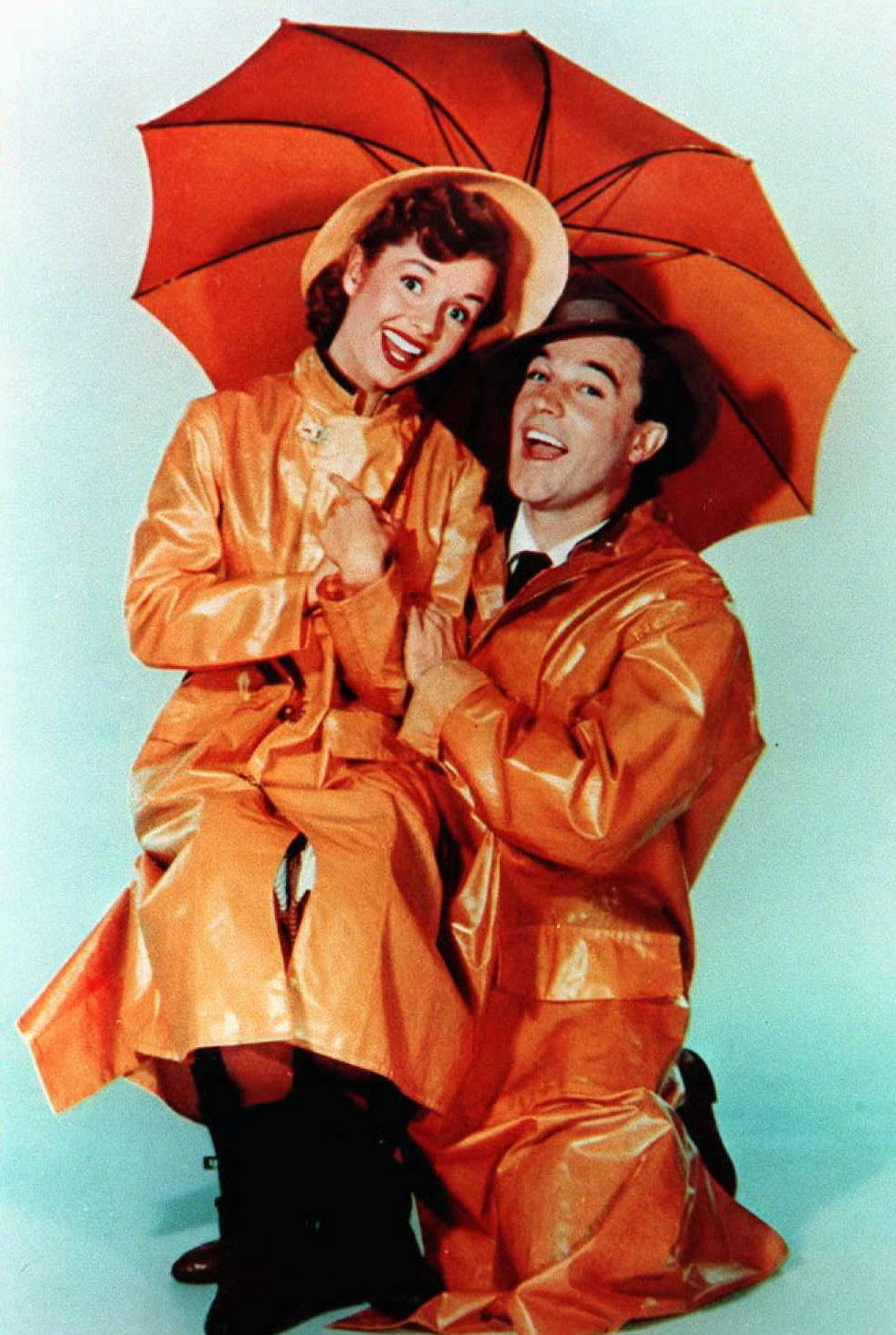 Gene Kelly and Debbie Reynolds in a promotional shot from &quot;Singin in the Rain&quot;