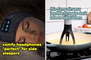 headphones and self-stirrer 