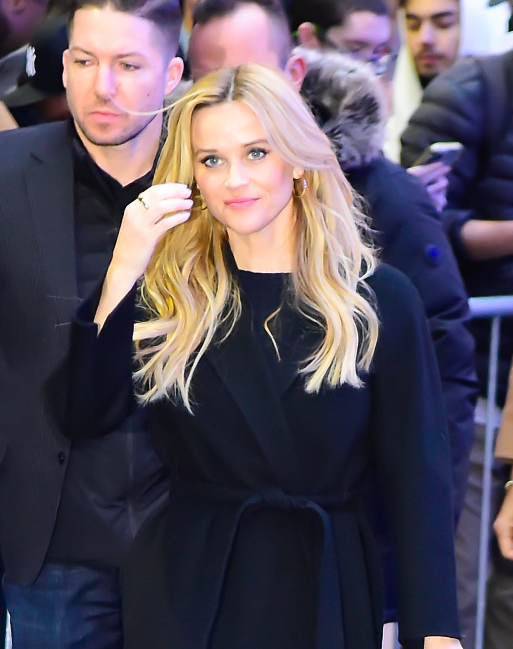 Reese Witherspoon arrives to ABC&#x27;s &quot;Good Morning America&quot; in Times Square on February 06, 2023