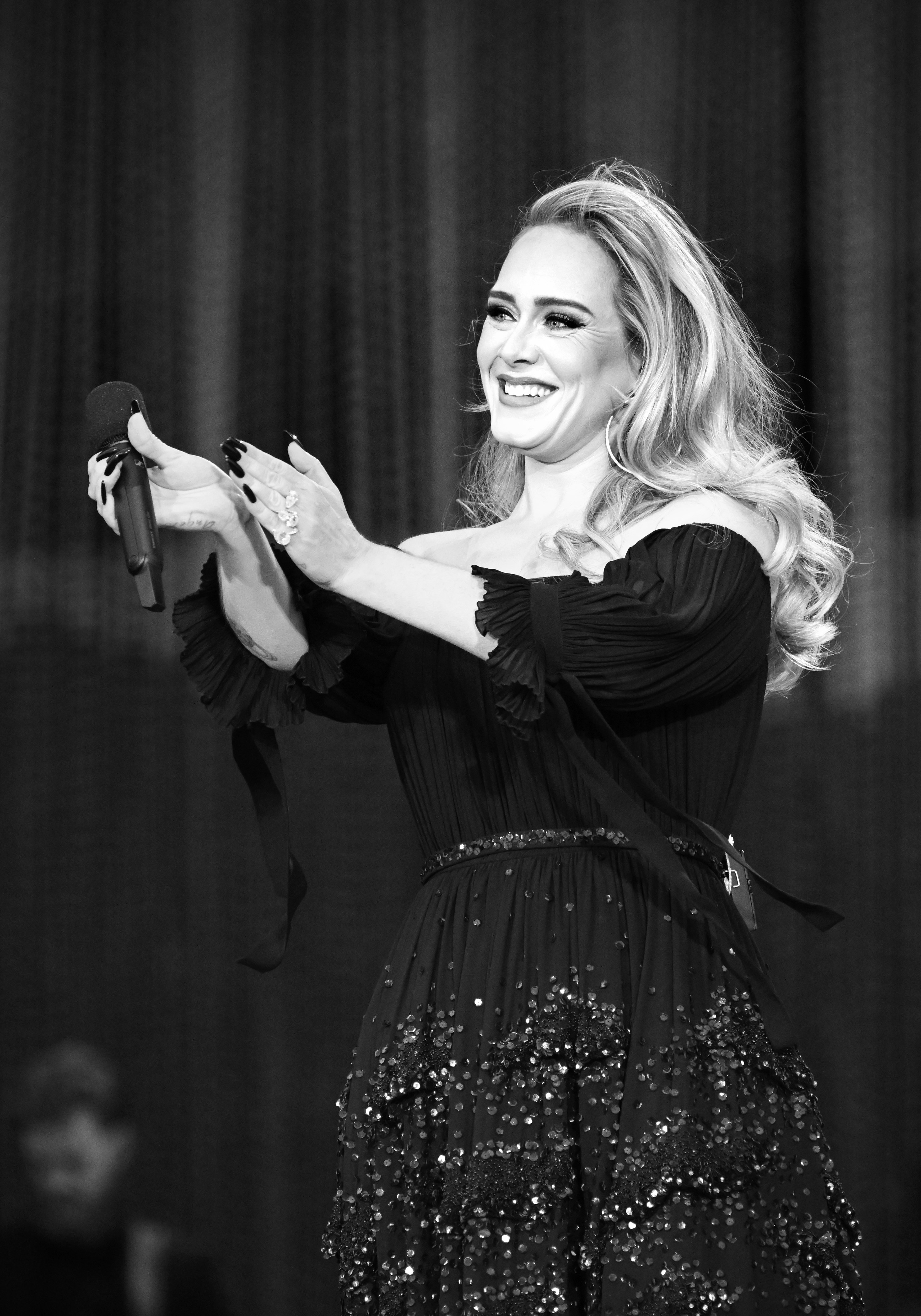 Adele performs on stage as American Express present BST Hyde Park in Hyde Park on July 02, 2022