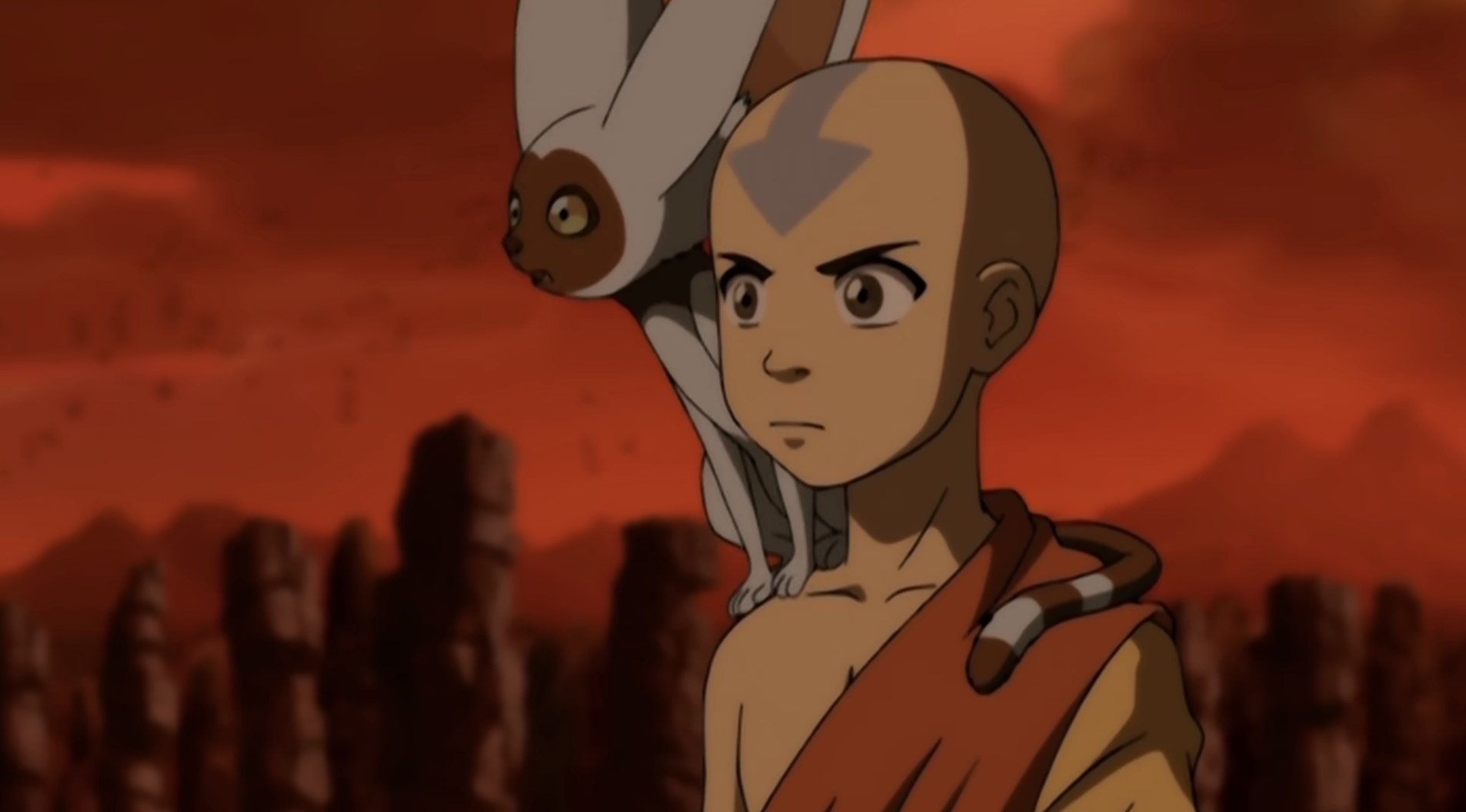 Aang and Momo in Avatar: The Last Airbender