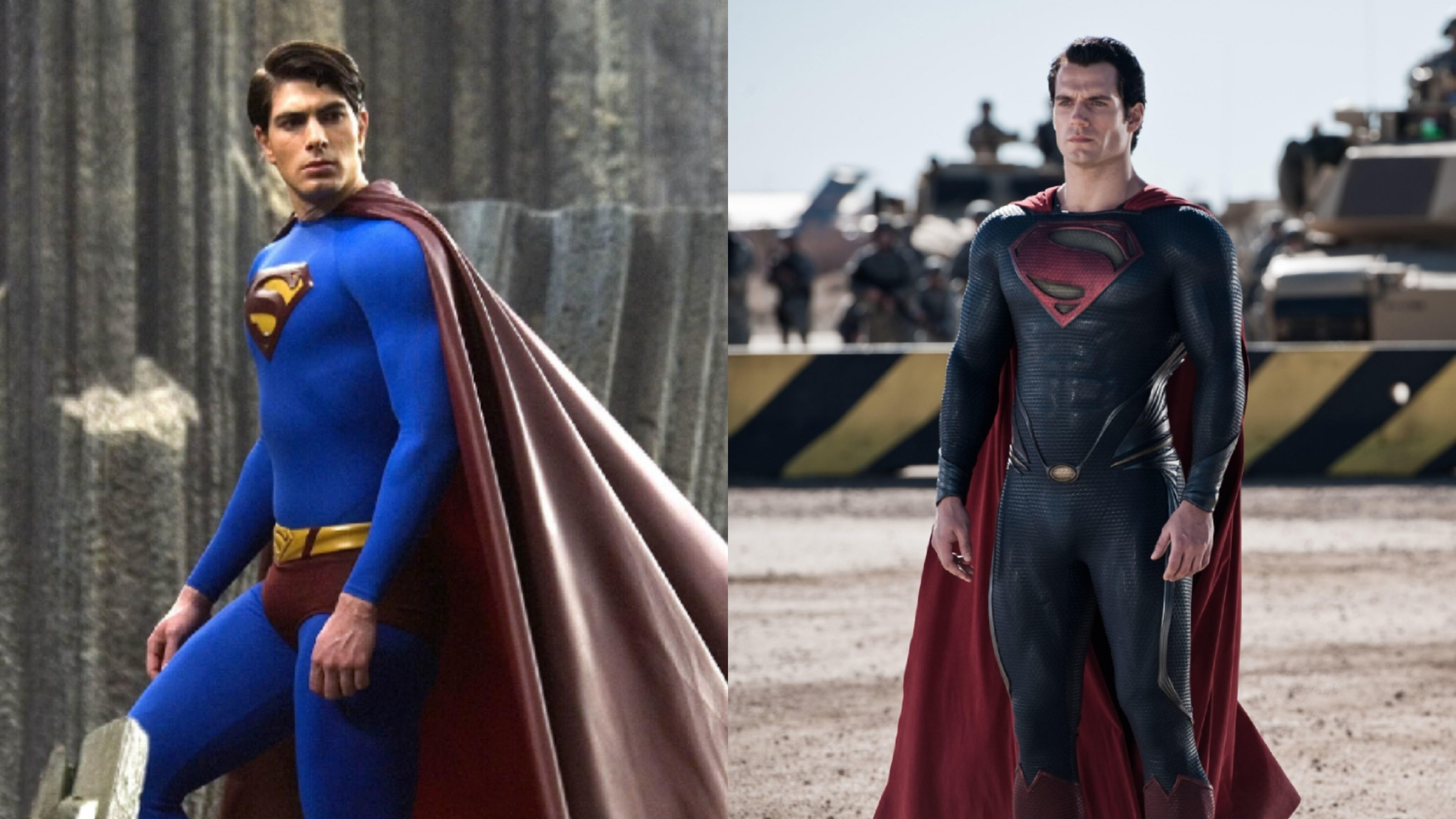 Brandon Routh as Superman vs. Henry Cavill as Superman