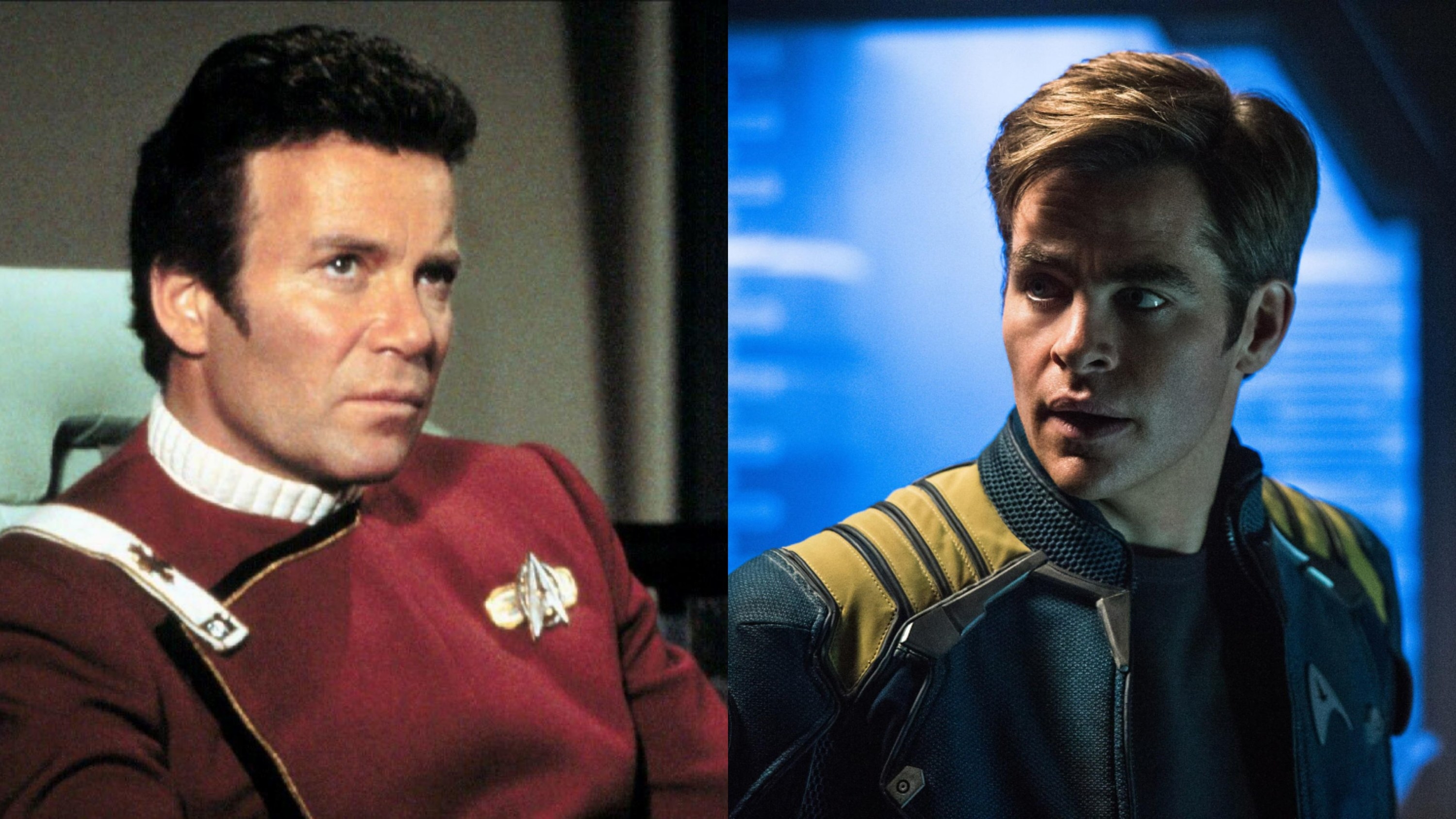 William Shatner vs Chris Pine as Captain Kirk