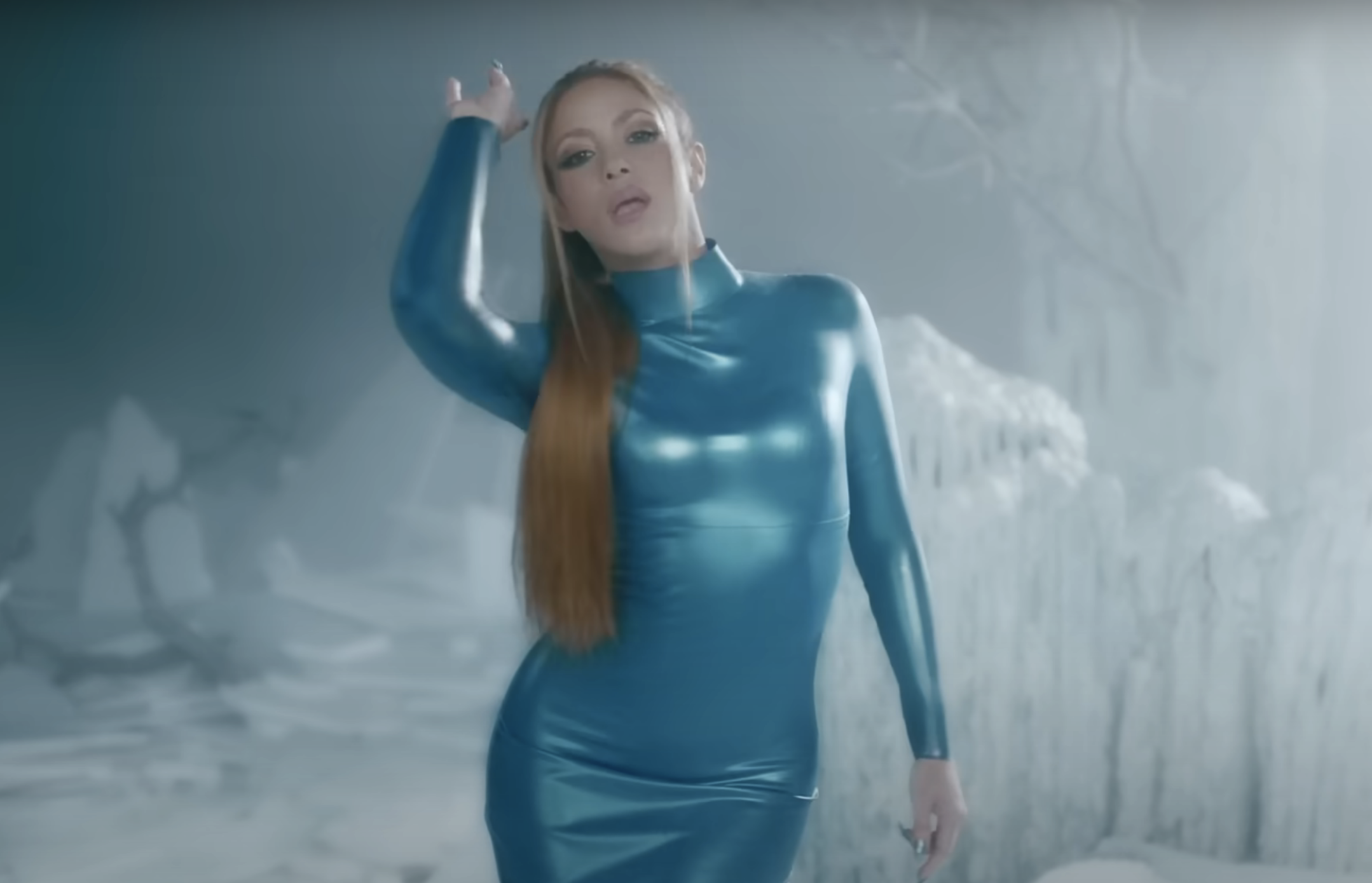 Screenshot of Shakira from the video
