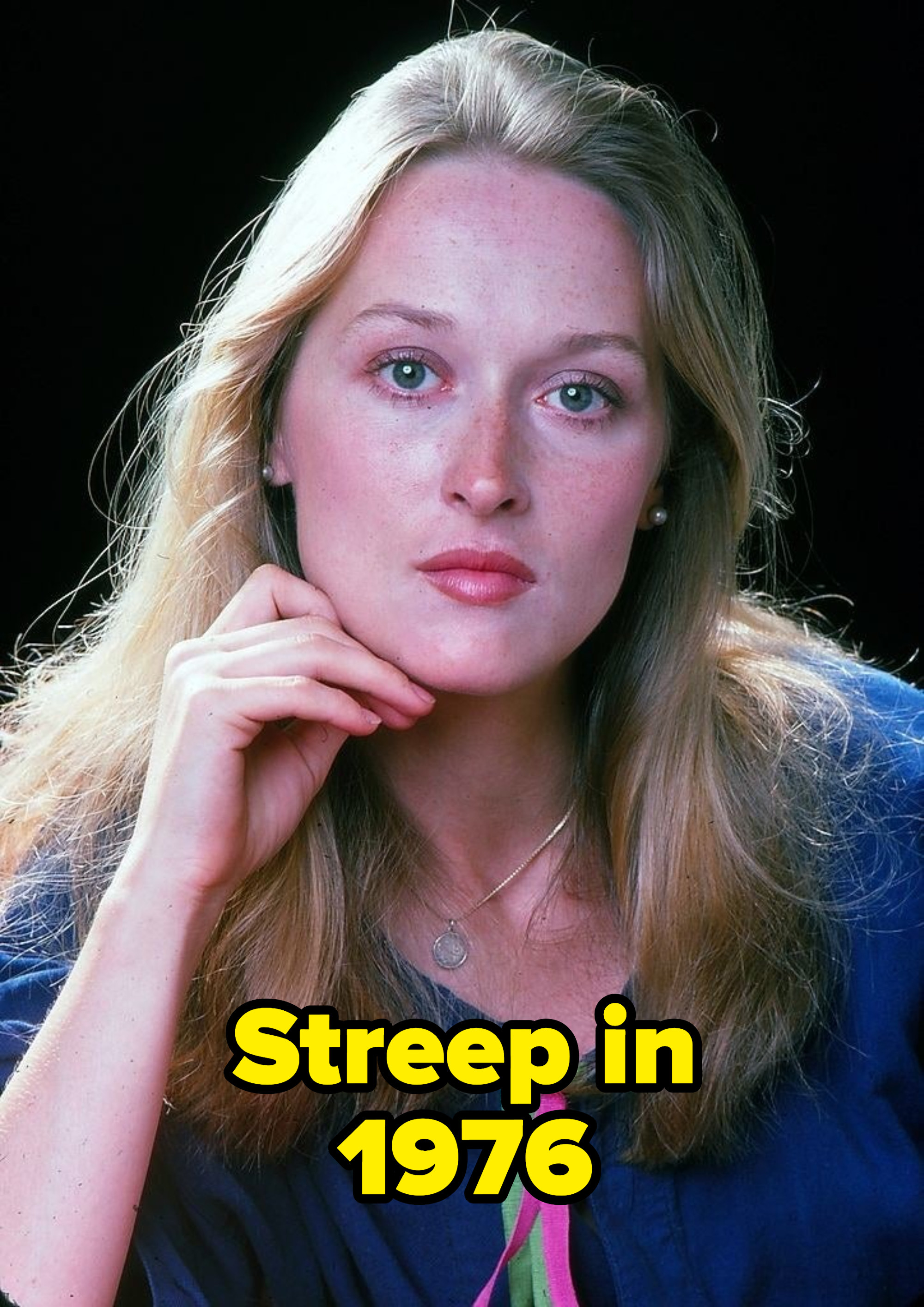 closeup of streep in 1976
