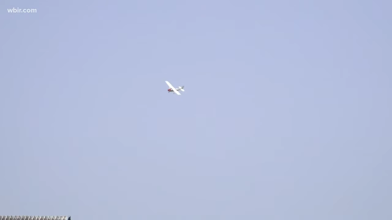 A Cessna plane in the air
