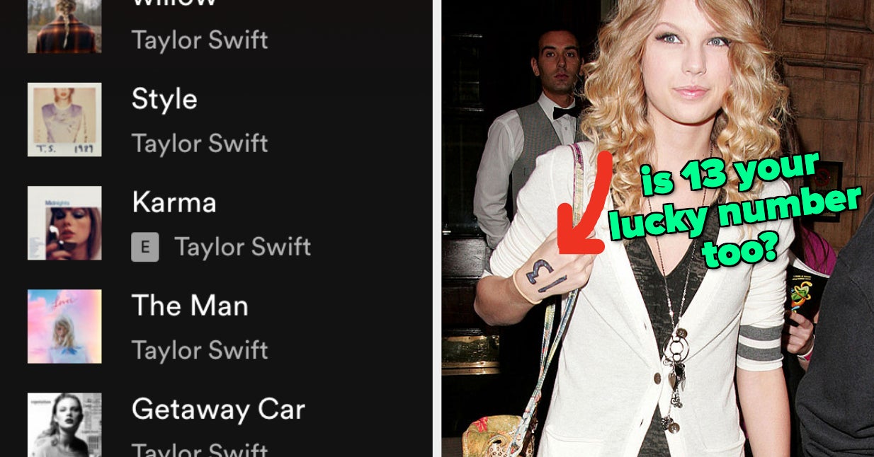 Pick Taylor Swift Songs Reveal Lucky Number Quiz