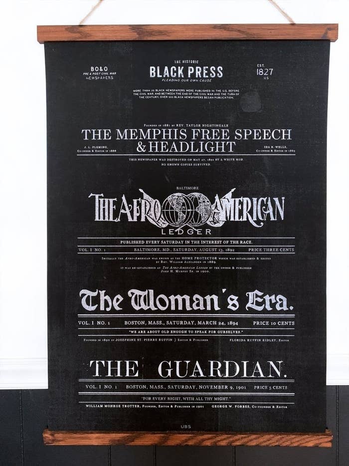 A black and white poster is shown