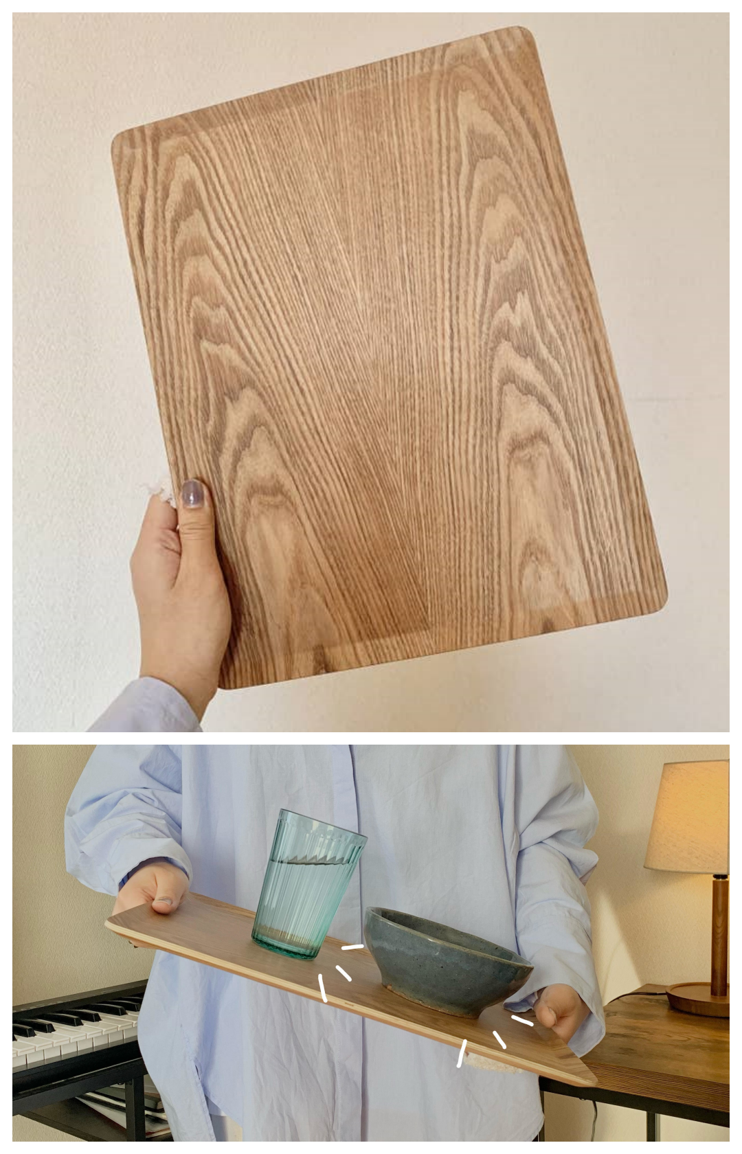 ニトリのおすすめキッチングッズ「すべりにくい木製トレー」