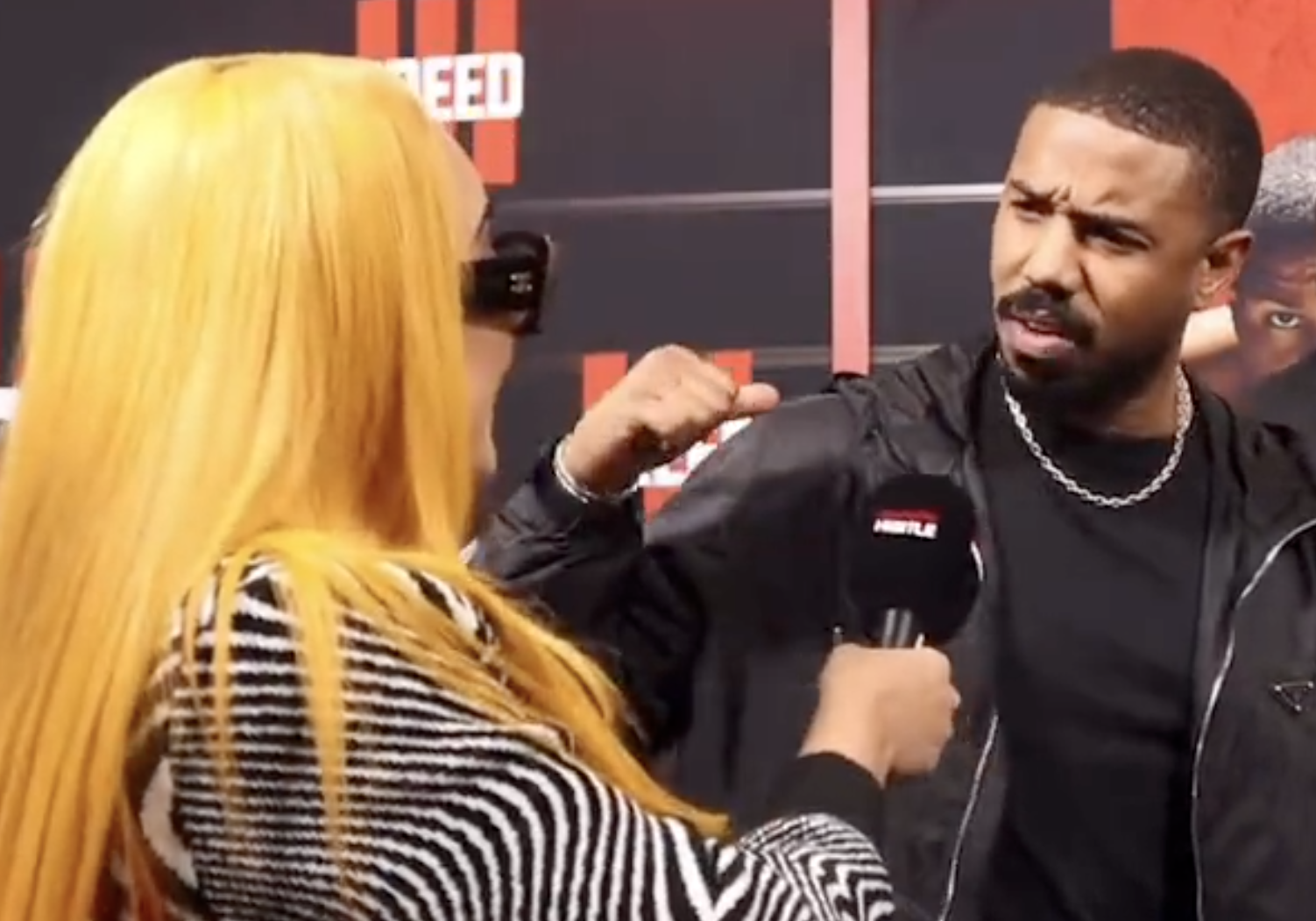 Michael B. Jordan Confronts Reporter For Corny Comment