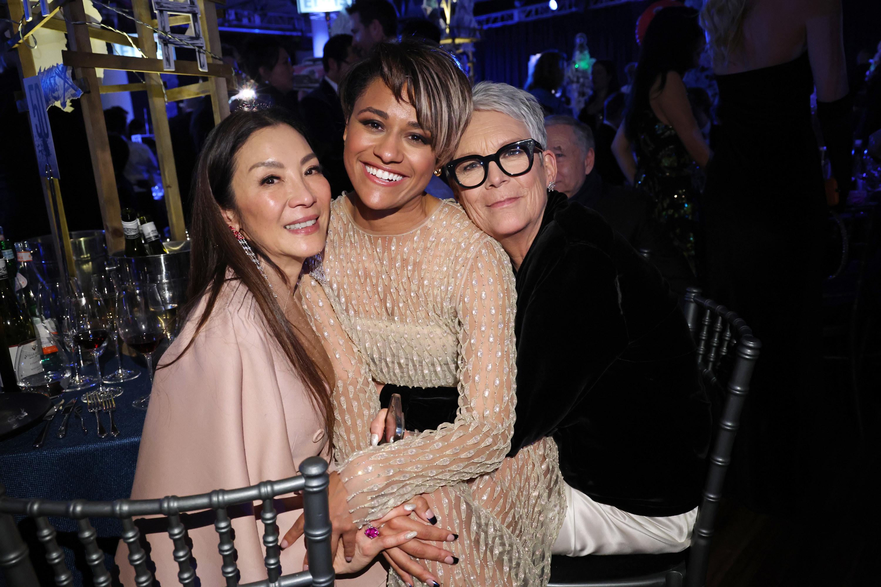 Michelle Yeoh, Ariana DeBose, and Jamie Lee Curtis