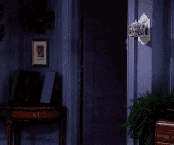 Monica from &quot;Friends&quot; saying &quot;i'm getting married today&quot; before tripping and falling