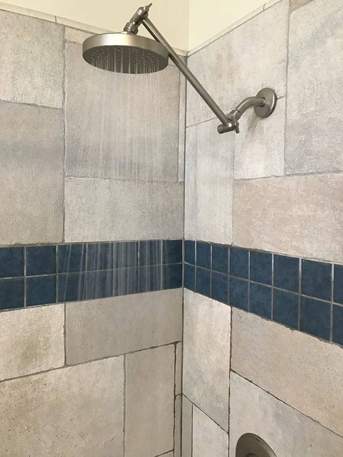 a reviewer photo of the shower head