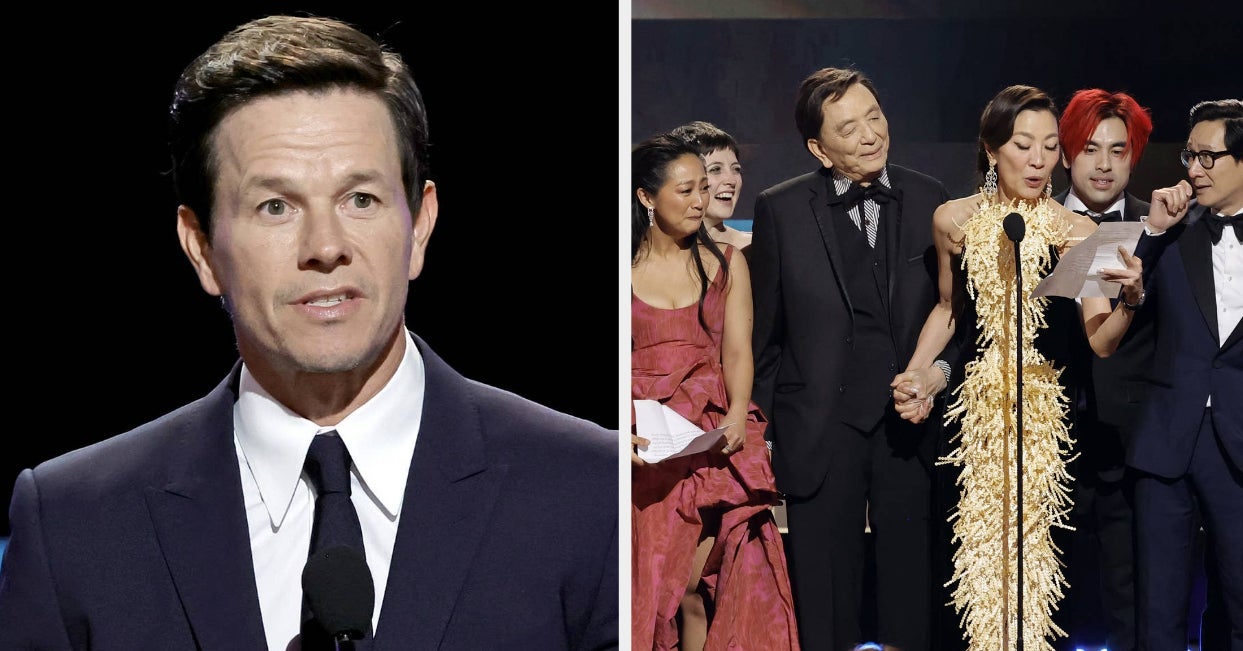 The SAG Awards Are Being Called Out For Having Mark Wahlberg Present An Award To The Cast Of “Everything Everywhere All At Once” Despite The Fact He Once Went To Prison For Assaulting Two Vietnamese Men