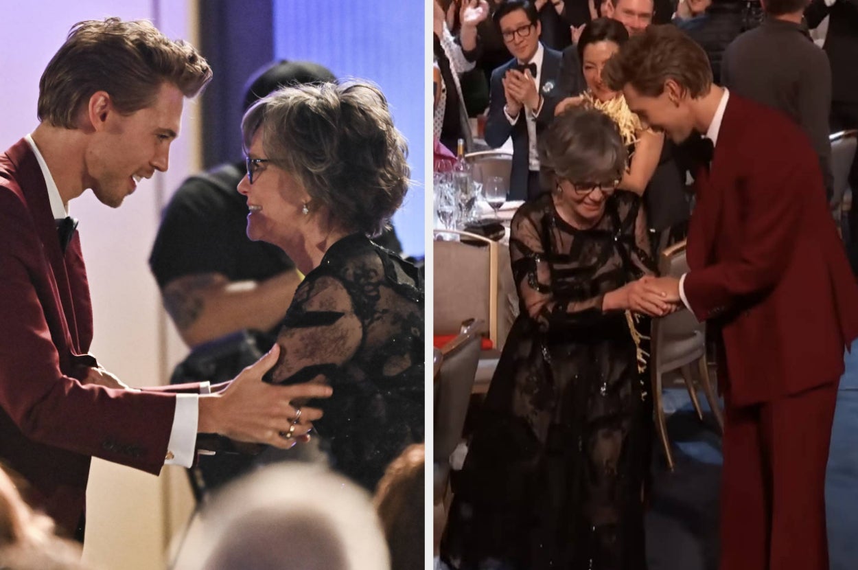 A Viral Clip Of Austin Butler Helping 76-Year-Old Sally Field Walk ...