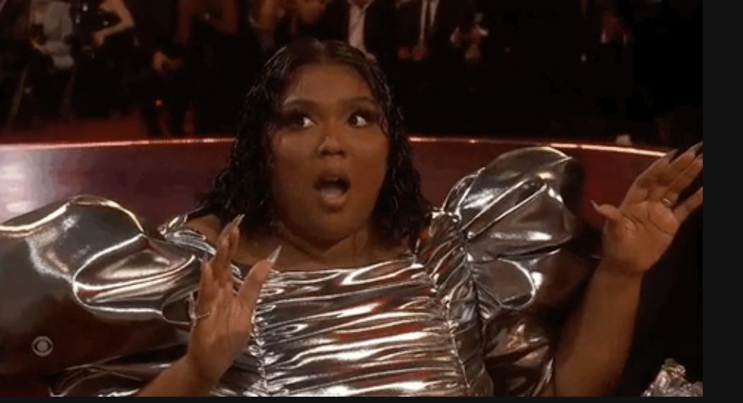 Lizzo looking shocked