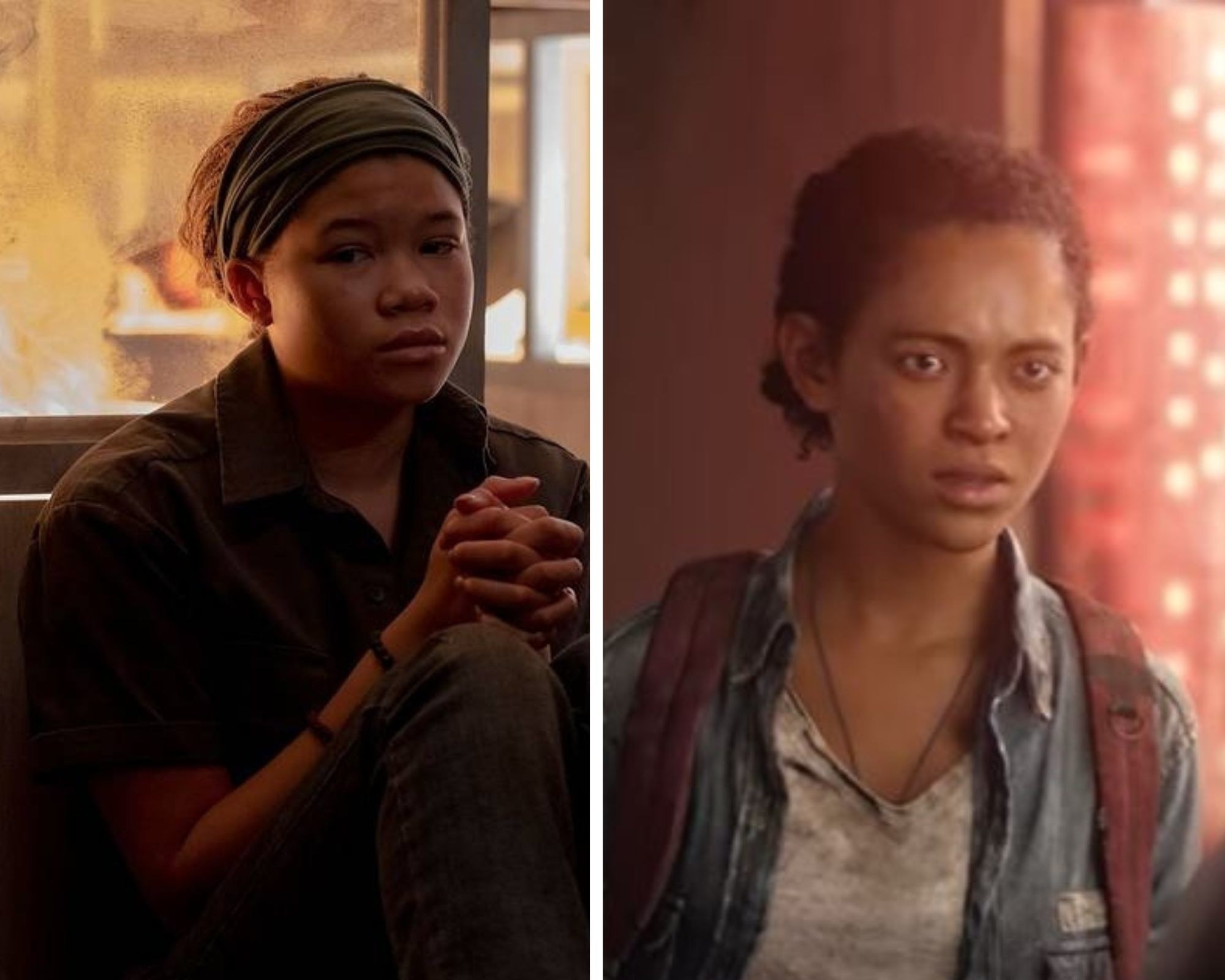 TV character and video game character Riley side by side