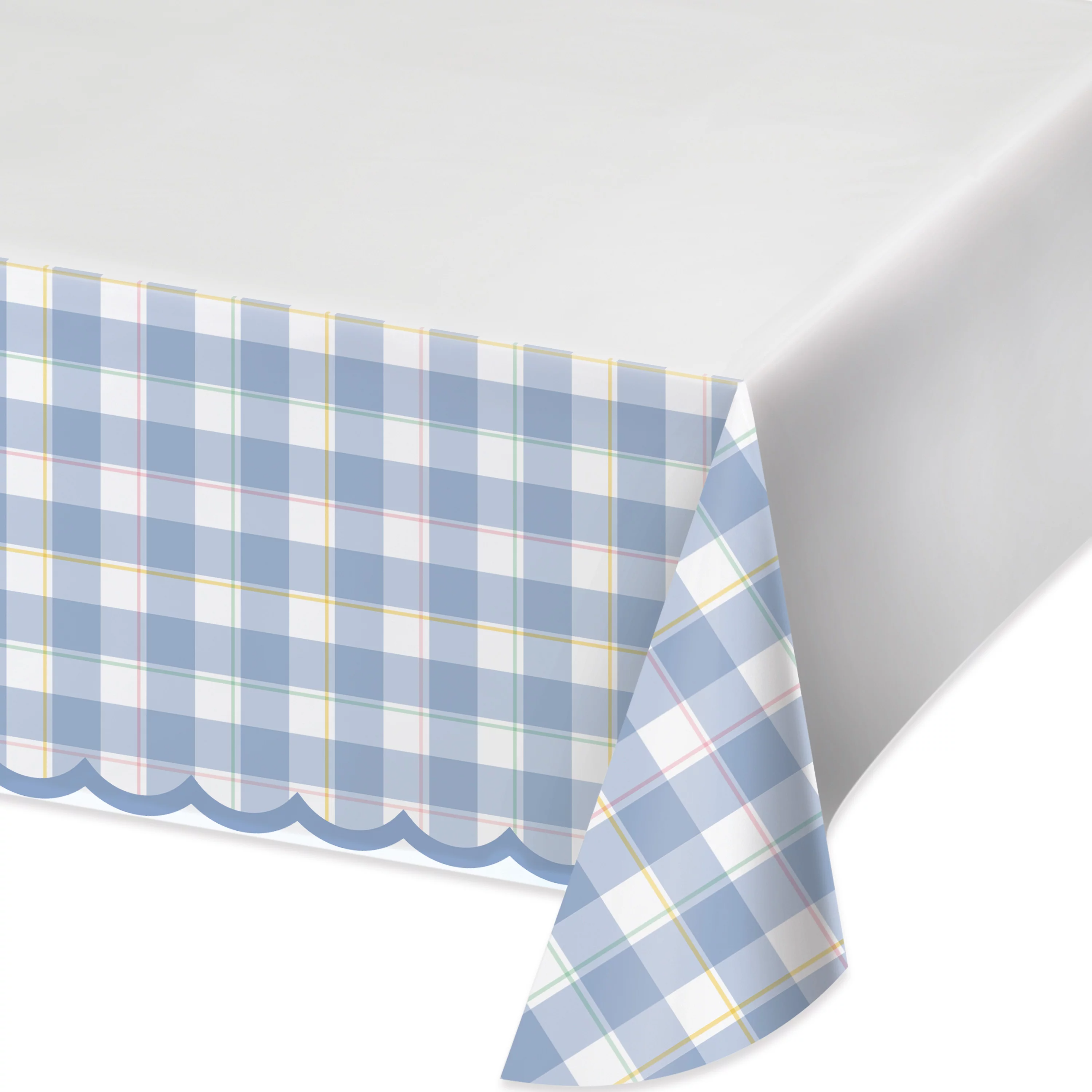 A close-up of the tablecloth