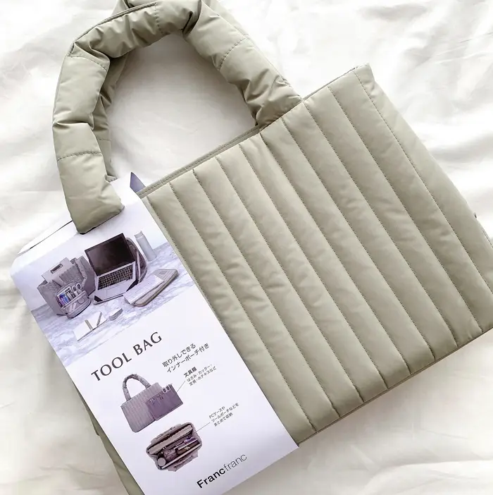 Francfranc(フランフラン)のオススメのバッグ「キルティング ツールバッグ」
