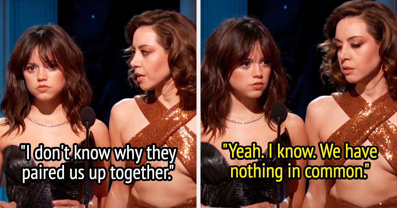 Jenna Ortega and Aubrey Plaza had the audience howling over their pair