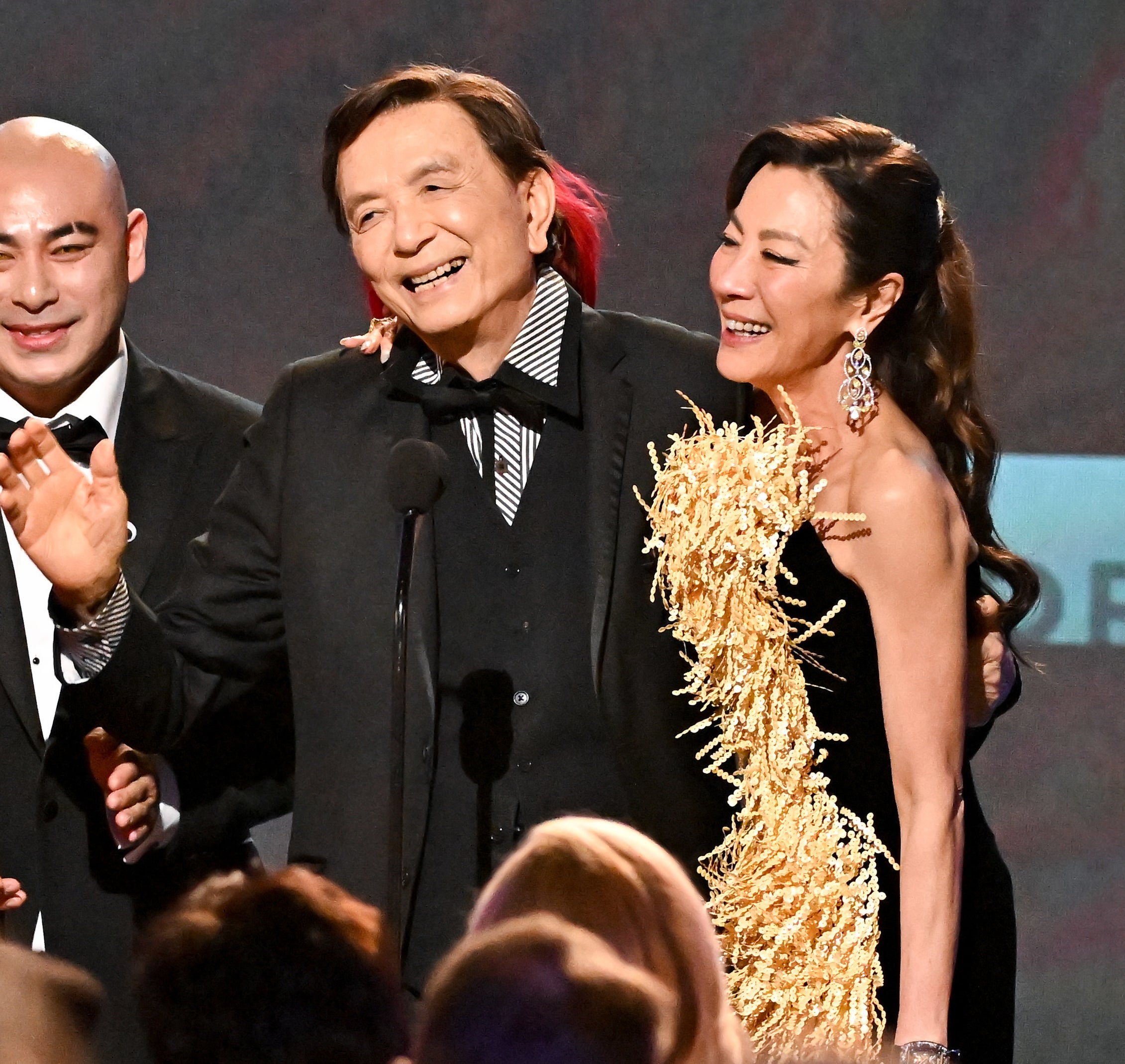 James Hong accepts the award for Ensemble Cast in a Motion Picture for Everything Everywhere All At Once