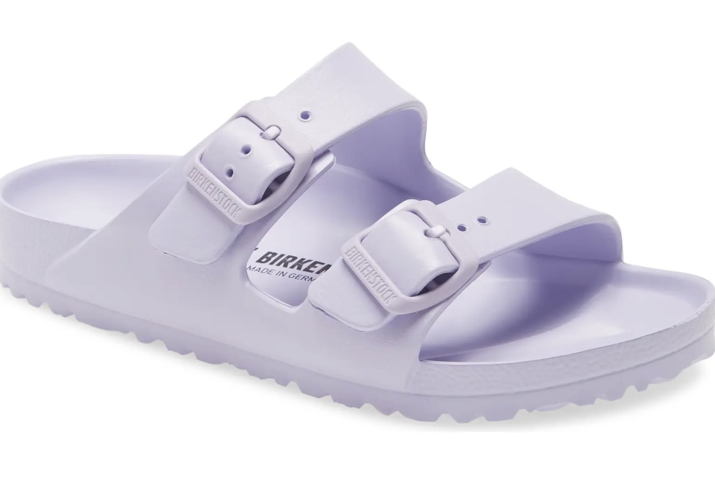 the sandals in purple