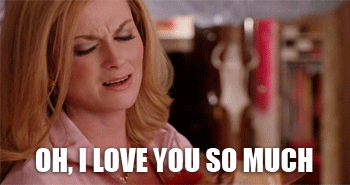 Amy Poehler saying, &quot;Oh, I love you so much&quot;