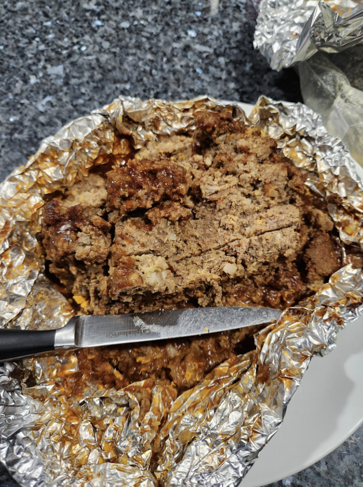 A destroyed meatloaf