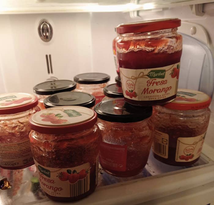 Jars in the fridge