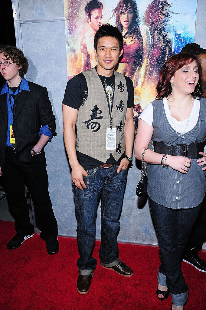 Harry Shum Jr. poses on the red carpet at the premiere of the new movie &quot;Step Up 2 The Streets&quot;