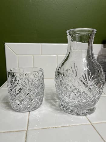 reviewer image of the carafe and glass