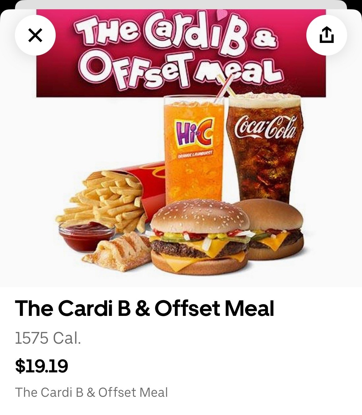 McDonald's Cardi B & Offset Meal Review