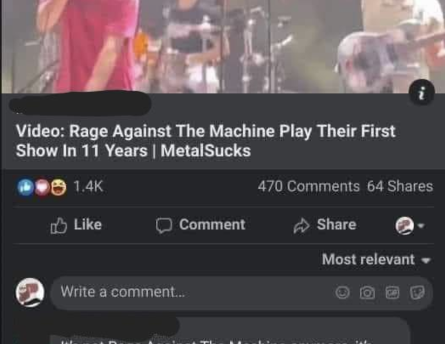 &quot;Rage Against The Machine was my favorite band forever now just a bunch of Democrat Socialist sellouts&quot;