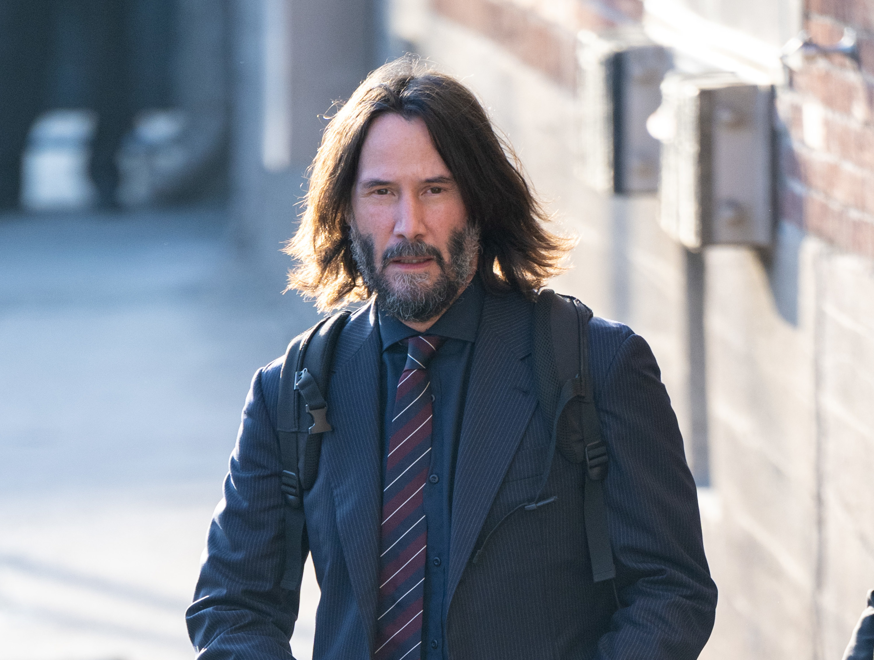 Keanu Reeves is seen at &quot;Jimmy Kimmel Live&quot; on October 05, 2022 in Los Angeles, California