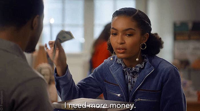 woman saying i need more money