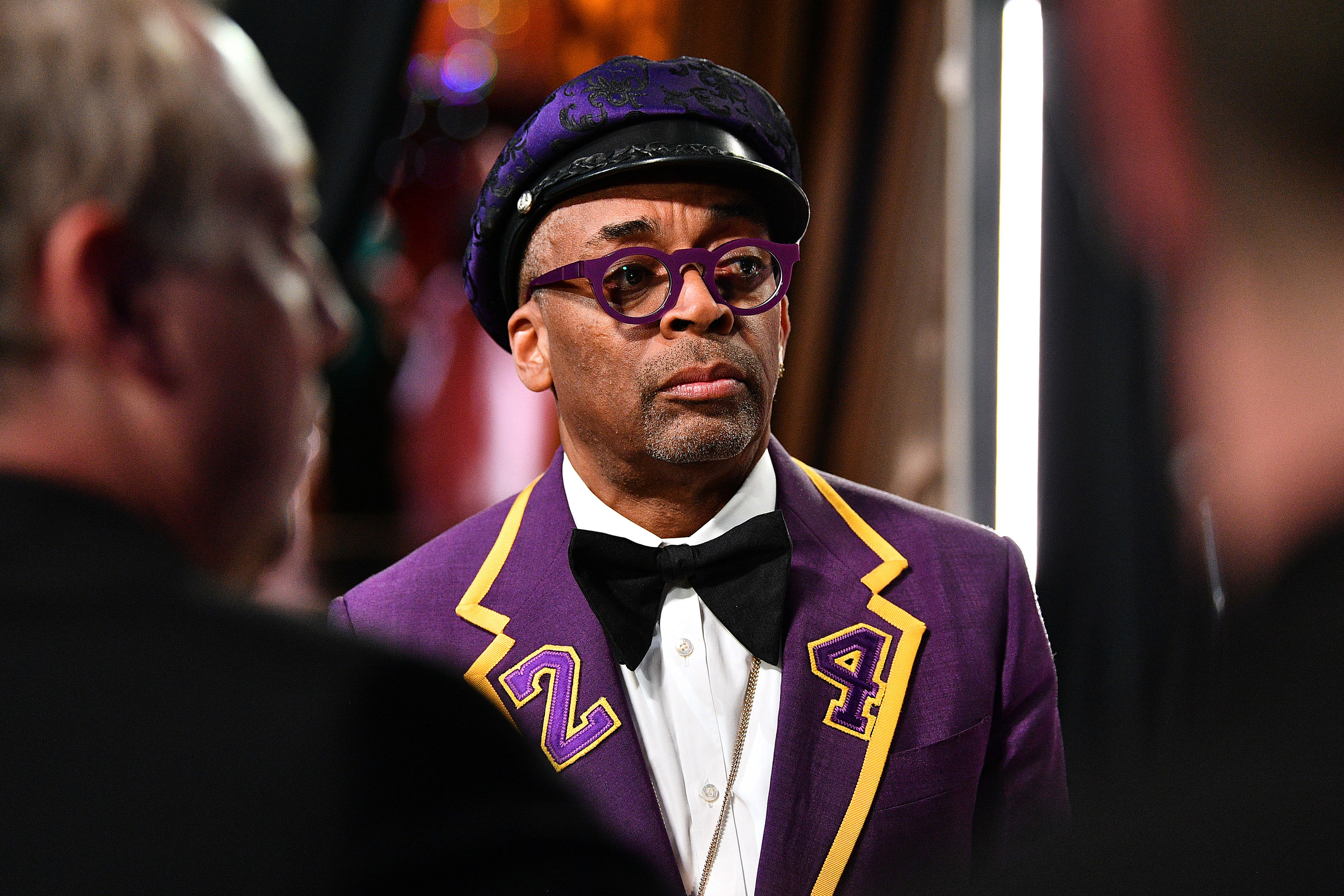 Spike Lee looking at something off camera