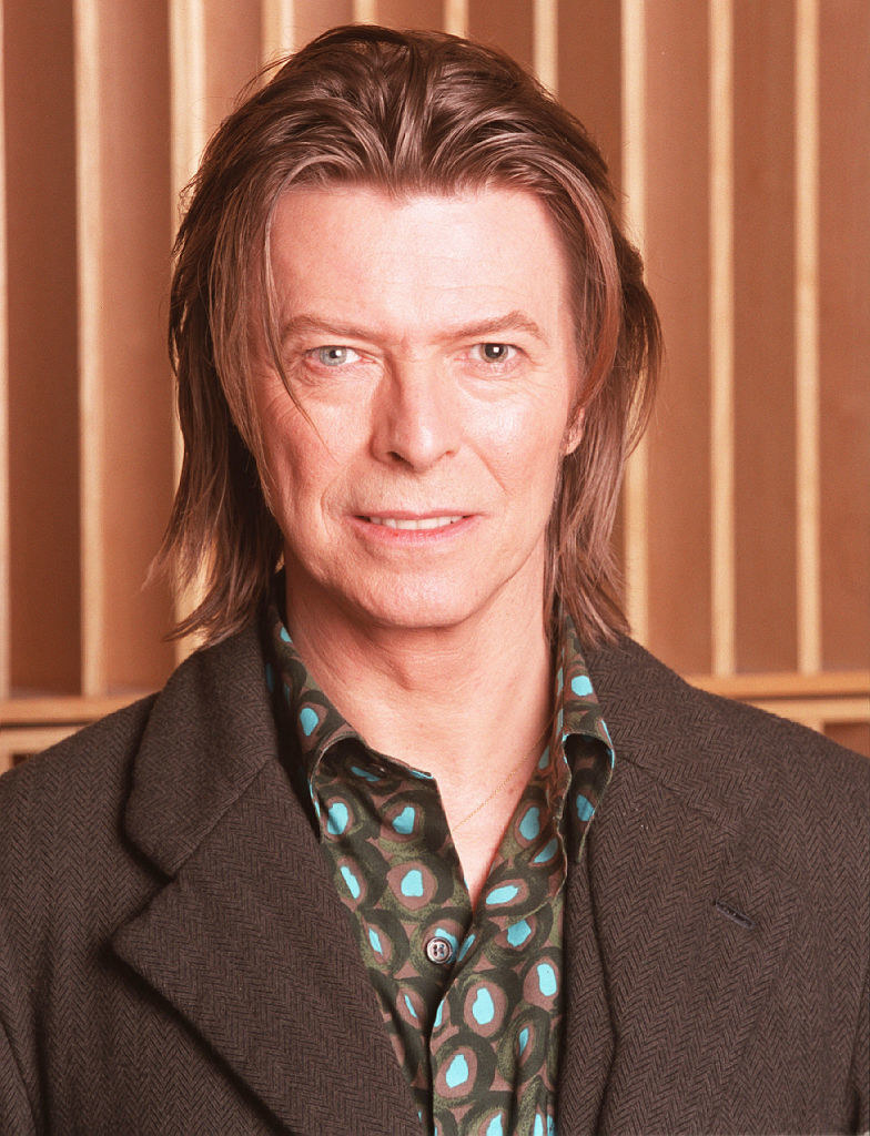 Musician David Bowie appears during a live radio interview with Radio One DJ&#x27;s Mark and Lard at the Radio One Maida Vale studio