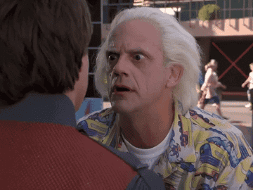Gif of Christopher Lloyd in &quot;Back To The Future&quot; asking &quot;Why&quot;