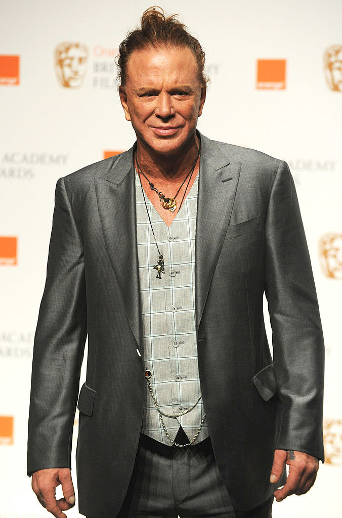 Mickey Rourke on the red carpet