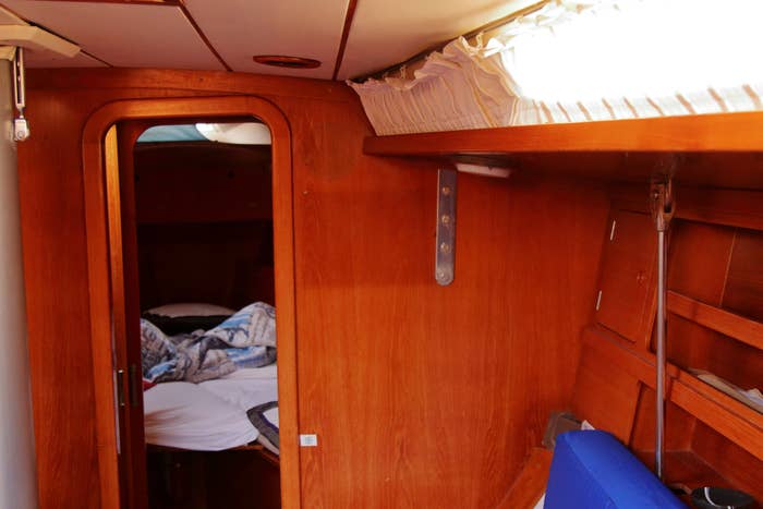 A small bunk area on a ship