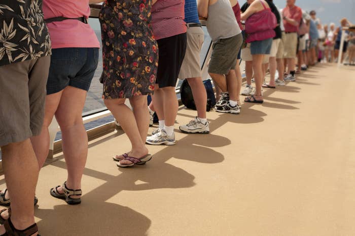 People standing on the deck of a ship