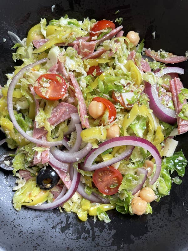 Italian Chopped Brussel Sprout Salad
