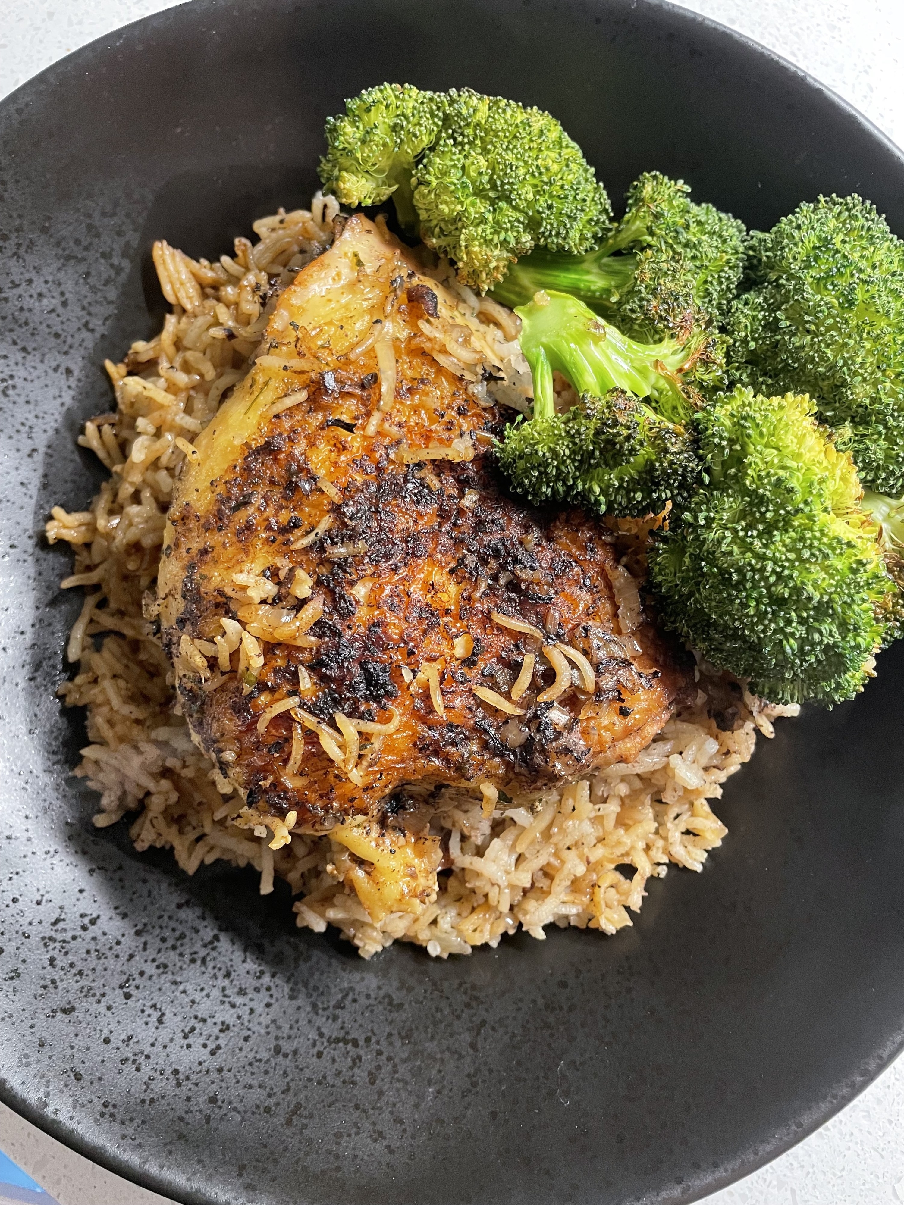 paprika chicken and rice with broccoli