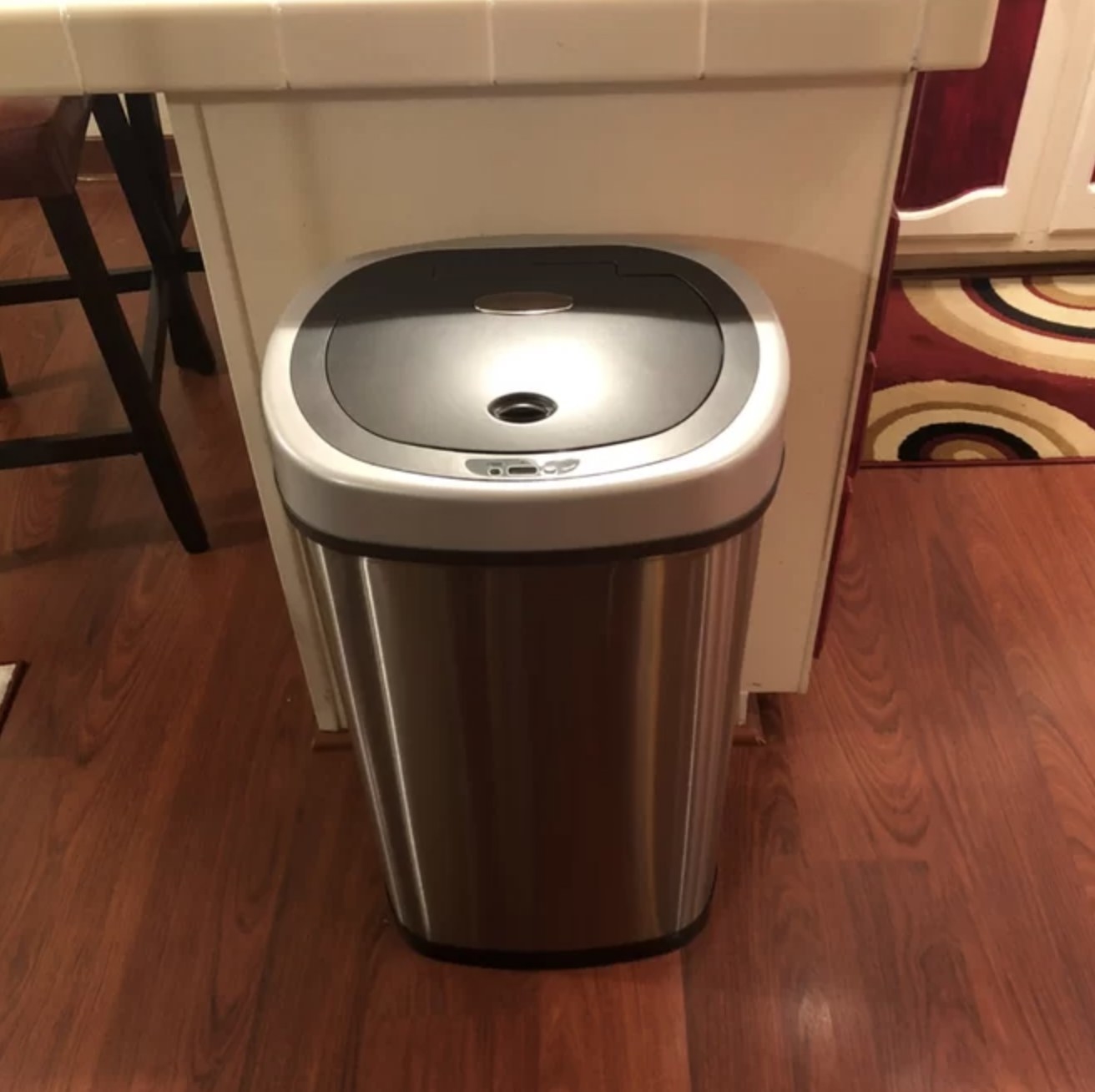 Reviewer&#x27;s stainless steel trash can