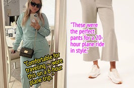 Even if you're stuck in a middle seat in coach, you'll at least be wearing a comfortable outfit.