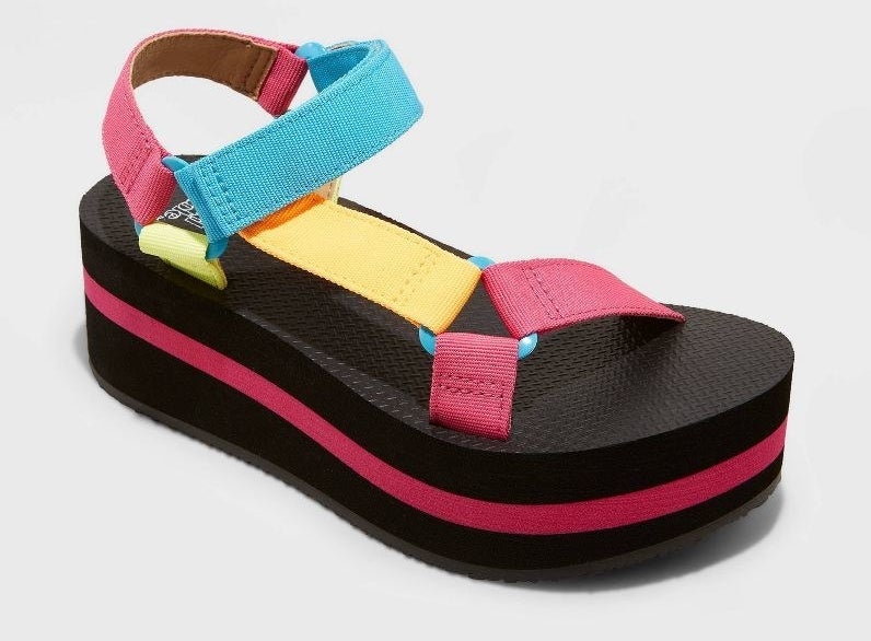 The multi-colored sandal