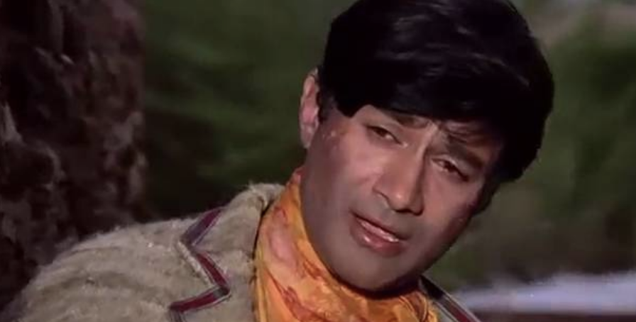 A still of Dev Anand from the song