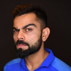 Virat Kohli looking suspicious