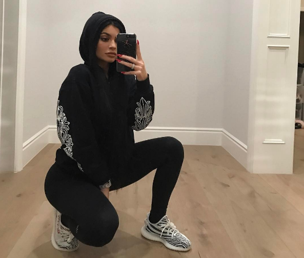 Kylie Jenner's sneakers via snapchat